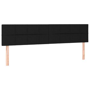 vidaXL Posteljno vzglavje črna 160x5x78/88 cm blago