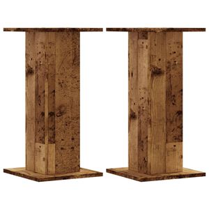 vidaXL Stojalo za rastline 2 kosa starinski les 30x30x60 cm inž. les