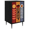 vidaXL Nočna omarica ESSEN Črni hrast 36 x 33 x 61 cm Inženirski les