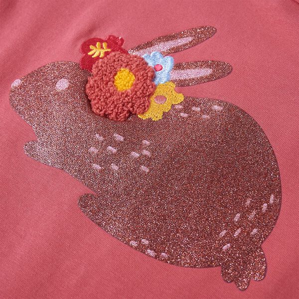 Otro&scaron;ka majica z dolgimi rokavi starinsko roza 116