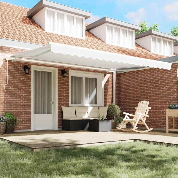 vidaXL Nadomestno platno za tendo Bela 450 × 350 cm Platno