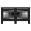 vidaXL Pokrov za radiator črn 152x19x81,5 cm mediapan