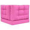 vidaXL Zunanja blazina za kavč 3 pcs Roza Poliester