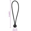 vidaXL Bungee elastične vrvi z žogico 50 kosov 21 x 0,5 cm