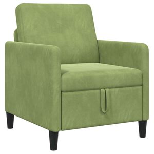 vidaXL Sofa s shrambo Svetlo zelena 72 x 78 x 87 cm Poliester