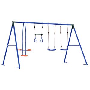 vidaXL Zunanji swing komplet večbarvno Jeklo in PE