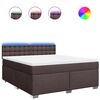 vidaXL Box spring postelja z vzmetnico temno rjava 180x200 cm blago