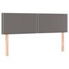 vidaXL Posteljno vzglavje siva 144x5x78/88 cm umetno usnje