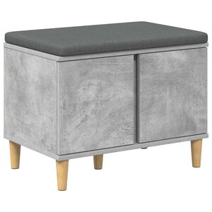 vidaXL Haldna klop Beton Siva 60 x 38 x 46 cm Oblikovan Les in Tkanina