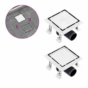 vidaXL Kanaleta za tu&scaron; 2 v 1 raven pokrov in vložek 15x15 cm jeklo