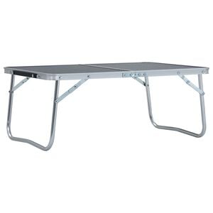 vidaXL Zložljiva miza za kampiranje siva iz aluminija 60x40 cm