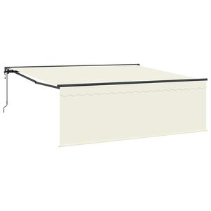 vidaXL Vlečna tenda krema 400 &times; 300 cm Poliester in aluminij