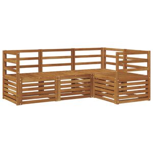 vidaXL Sedežne garniture 4 pcs Naravna Masiven les akacije