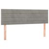 vidaXL Box spring postelja z vzmetnico svetlo siv 140x190 cm žamet