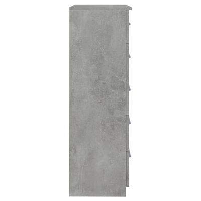 vidaXL Predalnik betonsko siv 71x35x108 cm iverna plošča
