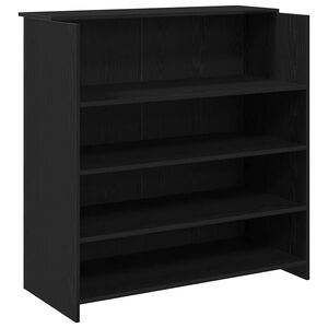 vidaXL Recepcijska miza črn hrast 100x50x103,5 cm inženirski les