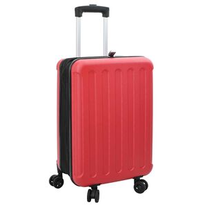 vidaXL Kovček s ključavnico Rdeča 34 x 23 x 55.5 cm ABS plastika