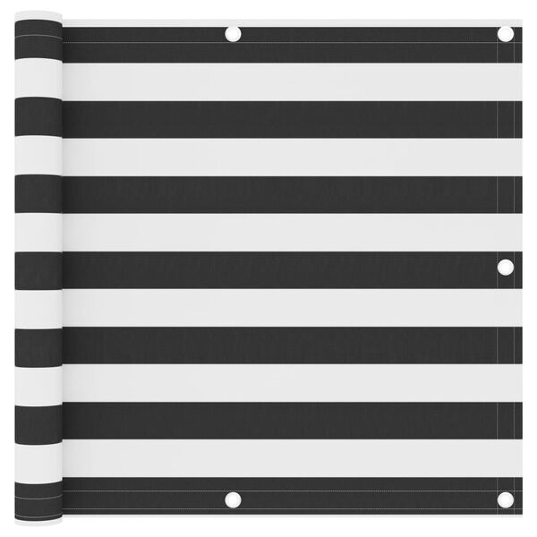 vidaXL Balkonsko platno antracitno in belo 90x400 cm oksford blago