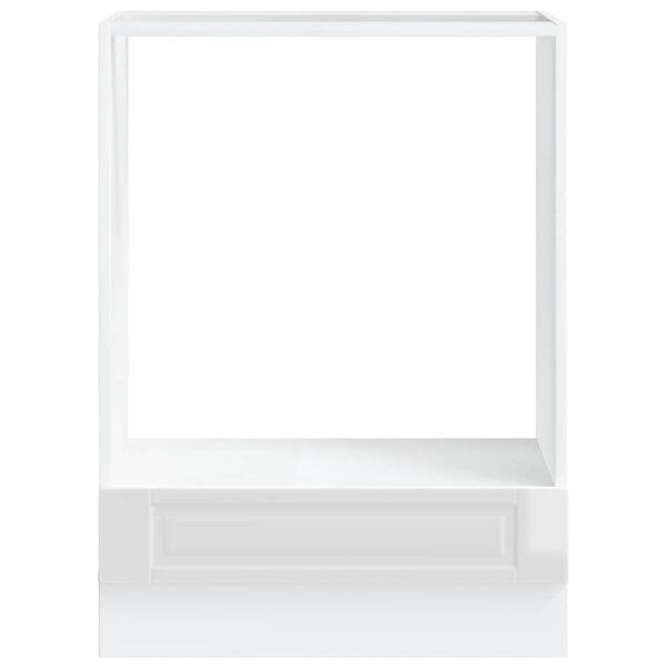 vidaXL Omarica za pečico Porto visok sijaj bela inženirski les