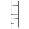 vidaXL Stojalo za brisače s 5 nadstropji črne barve 58x175 cm železo