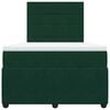 vidaXL Box spring postelja z vzmetnico temno zelena 120x200 cm žamet