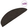 vidaXL Preproge za stopnice samolepilne 20 kosov antracit 56x17x3 cm
