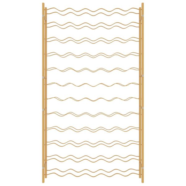 vidaXL Stojalo za vino za 72 steklenic zlata kovina