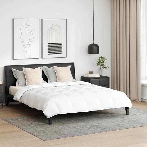 vidaXL Komplet odej z blazino 3 pcs Bela Perje