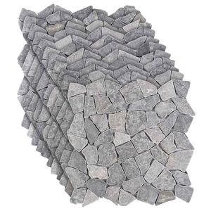 vidaXL Mozaik plo&scaron;čice Svetlo siva 30 x 30 cm Marmor