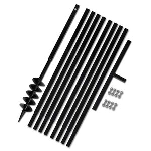 Jeklen spiralni vrtalni sveder za zemljo z ročajem 100 mm z 9 m pod.