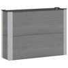 vidaXL Vrtna visoka greda Siva 100 x 30 x 72 cm WPC in aluminij