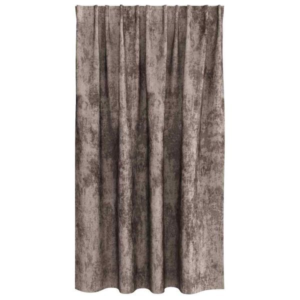 vidaXL Velvete zavese z zavesami 2 pcs Kapučino 140 x 140 cm Žamet