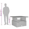vidaXL Vrtna miza črna 110x110x71 cm poli ratan in akacijev les
