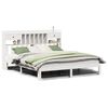 vidaXL Knjižna postelja brez vzmetnice bela 180x200 cm trdna borovina