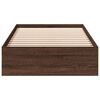 vidaXL Posteljni okvir s predali rjavi hrast 90x190 cm inž. les