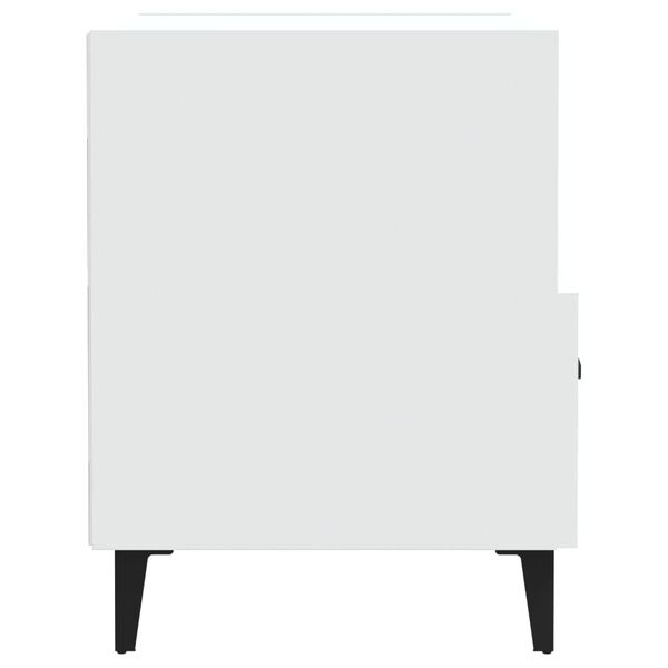 vidaXL Nočna omarica bela konstruiran les