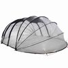 vidaXL Bazenski &scaron;otor dome Transparentno 640 x 432 x 205 cm PVC