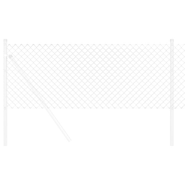 vidaXL Ograja iz verižne povezave srebrna 25 x 0,8 m Pocinkano jeklo