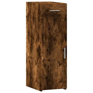 vidaXL Komoda dimljeni hrast 30x42,5x93 cm inženirski les