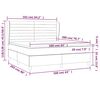 vidaXL Box spring postelja z vzmetnico temno modra 160x200 cm žamet