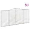 vidaXL Obokane gabion ko&scaron;are 15kosov 400x30x180/200cm pocinkano železo