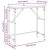 vidaXL Konzolna miza Črna Orehovina 75 x 32 x 75 cm Konstruiran les