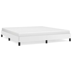 vidaXL Posteljni okvir bel 180x200 cm umetno usnje