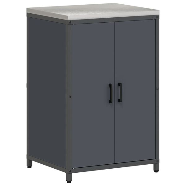 vidaXL Shramba za kuhinjo s polico Antracit 60 x 50 x 92 cm Jeklo