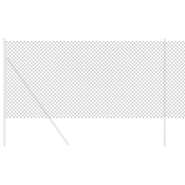 vidaXL Ograja iz verižne povezave Siva 10 x 1,2 m Jeklo