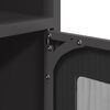 vidaXL Komoda črna 100,5x39x107 cm hladno valjano jeklo
