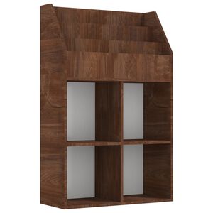 vidaXL Otro&scaron;ko stojalo za revije rjav hrast 71x30x114 cm inženir. les