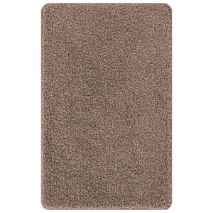 vidaXL Protivdrsna preproga za kopalnico Rjava 50 x 80 cm PP