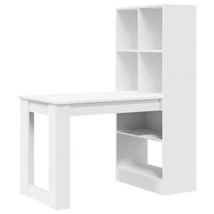 vidaXL Miza Bela Inženirski les 122 x 67 x 145 cm