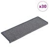 vidaXL Stopni&scaron;čne preproge 30 kosov 65x21x4 cm svetlo sive in modre pravokotne